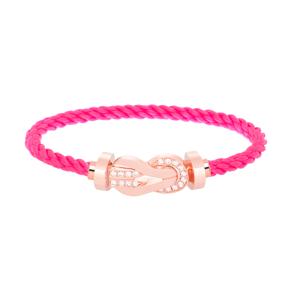 ¡®Star¡¯CHANCE LARGE 8 FIGURE BUCKLE HALF DIAMOND BRACELET ROSE GOLD