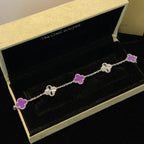 [Star]New  CLOVER 5 MOTIF VIOLET BRACELET COLLECTION