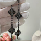 [Star]New CLOVER 5 MOTIF BLACK BRACELET
