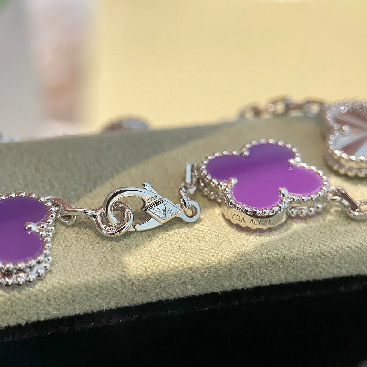 [Star]New  CLOVER 5 MOTIF VIOLET BRACELET COLLECTION