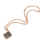 ¡®Star¡¯CLOVER 25MM GOLD DARK MOP BIG CLOVER NECKLACE