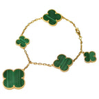 ¡®Star¡¯MAGIC CLOVER MALACHITE GOLD BRACELET 5 MOTIFS