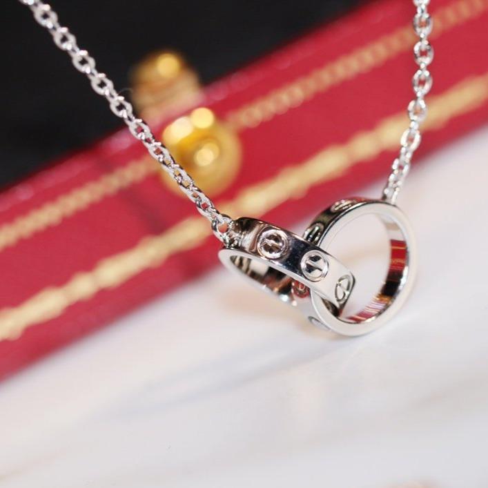 ¡®Star¡¯LOVE NECKLACE PINK GOLD AND SILVER
