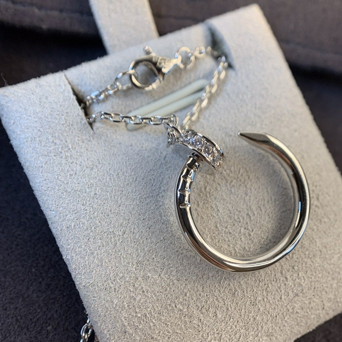 ¡®Star¡¯JUSTE NECKLACE SILVER DIAMONDS