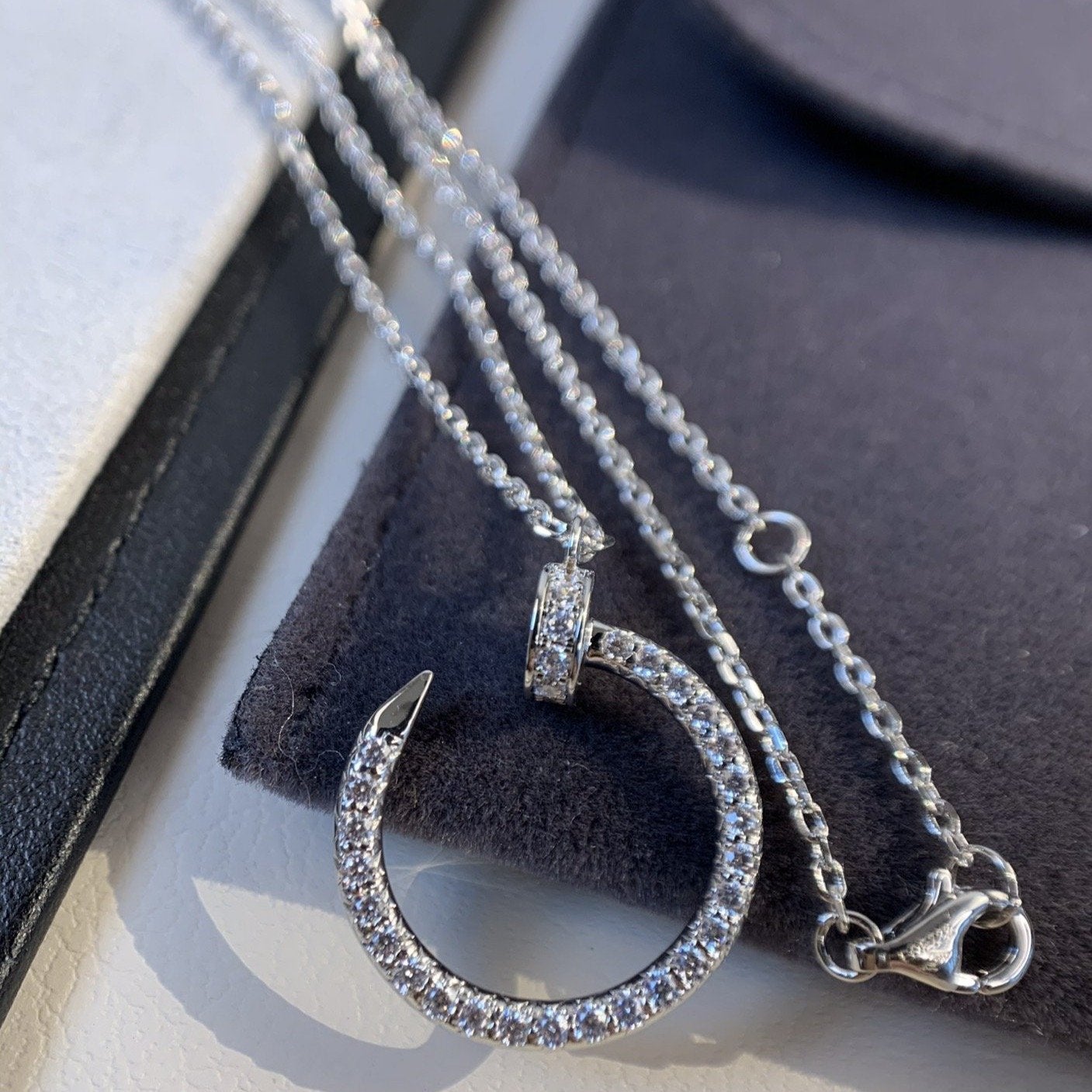 ¡®Star¡¯JUSTE NECKLACE SILVER DIAMONDS