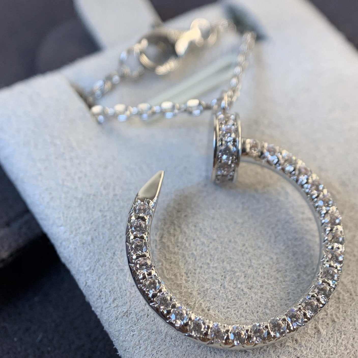 ¡®Star¡¯JUSTE NECKLACE SILVER DIAMONDS