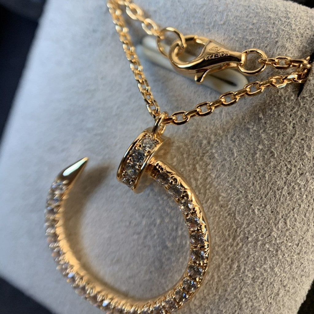 ¡®Star¡¯JUSTE NECKLACE PINK GOLD DIAMONDS