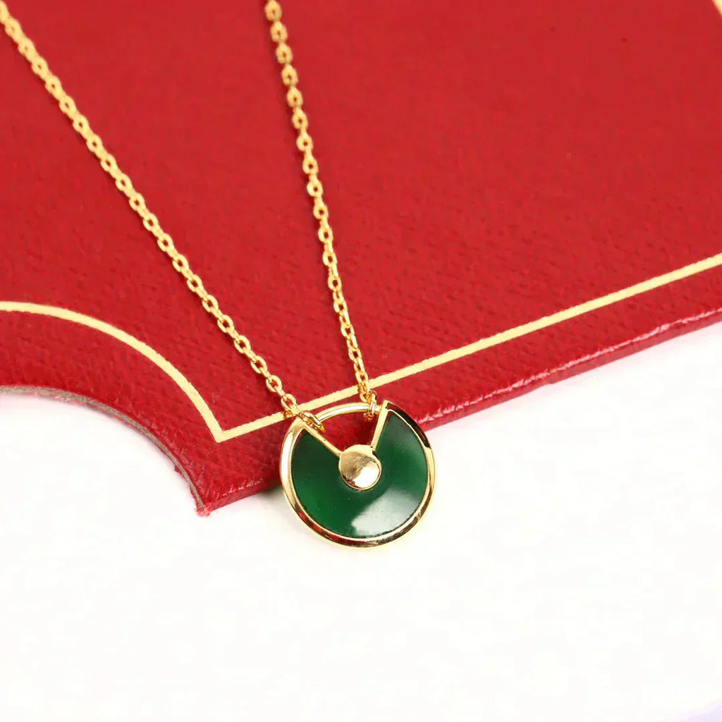 ¡®Star¡¯AMULETTE GOLD MALACHITE NECKLACE