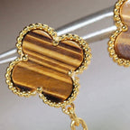 ¡®Star¡¯CLOVER  2 MOTIF  TIGER EYE CARNELIAN EARRINGS