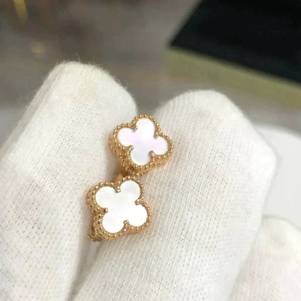 ¡®Star¡¯CLOVER MINI 9.5MM WHITE MOP EARRINGS