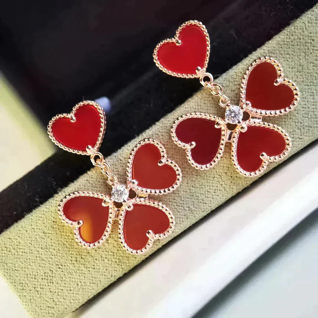 ¡®Star¡¯SWEET CLOVER CARNELIAN EARRINGS