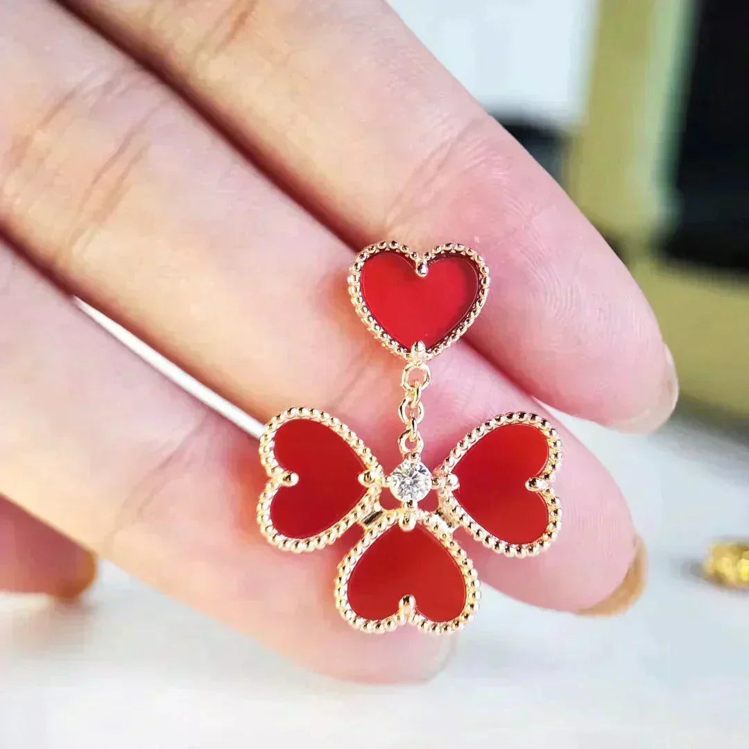¡®Star¡¯SWEET CLOVER CARNELIAN EARRINGS