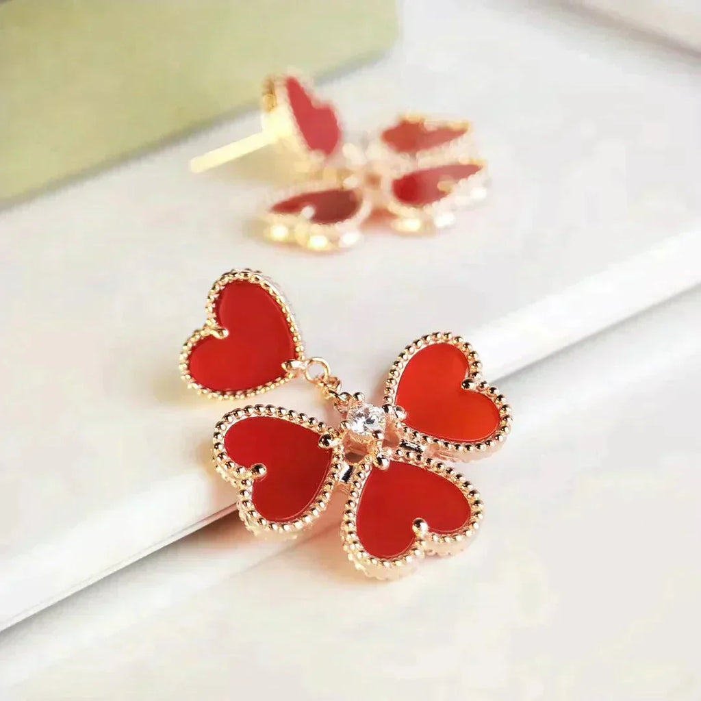 ¡®Star¡¯SWEET CLOVER CARNELIAN EARRINGS