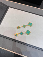 ¡®Star¡¯CLOVER MALACHITE 3 MOTIFS GOLD