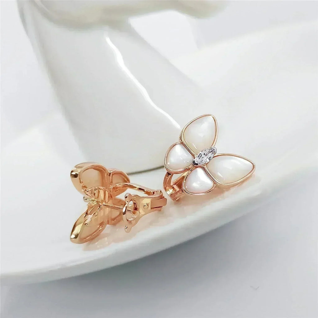 ¡®Star¡¯BUTTERFLY MOP DIAMOND EARRINGS