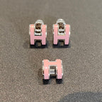 ¡®Star¡¯MINI POP H SILVER EARRINGS PINK