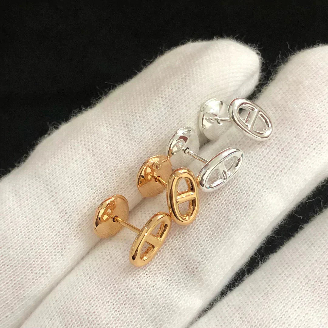 ¡®Star¡¯CHAINE SMALL EARRINGS GOLD AND SILVER