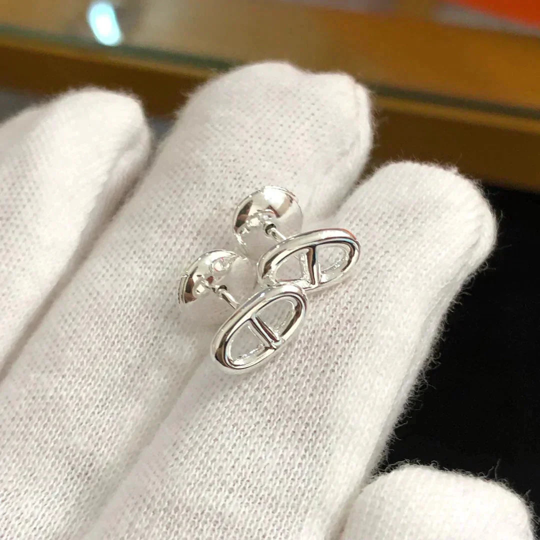 ¡®Star¡¯CHAINE SMALL EARRINGS GOLD AND SILVER