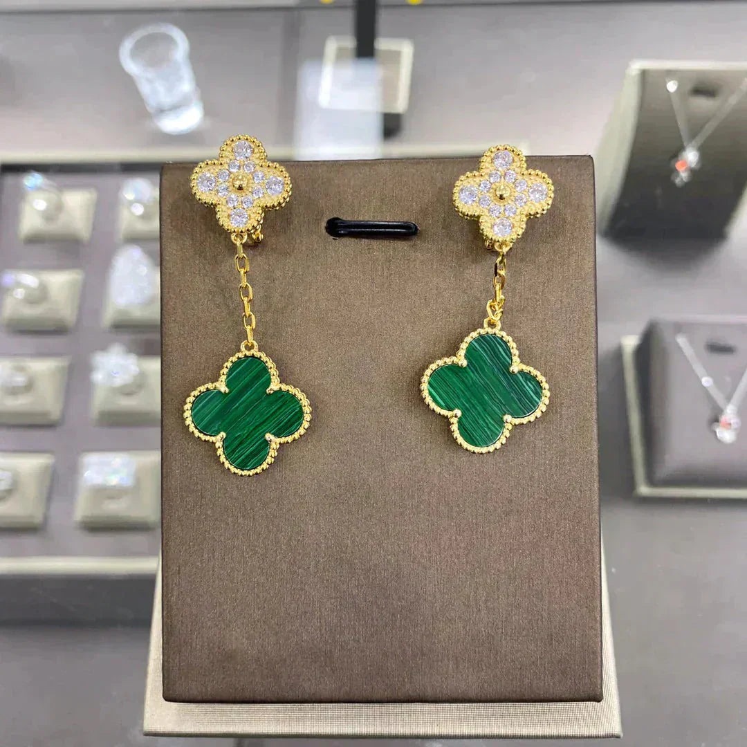 ¡®Star¡¯CLOVER  2 MOTIFS  DIAMOND  EARRINGS (MULTIPLE CHOICESç´