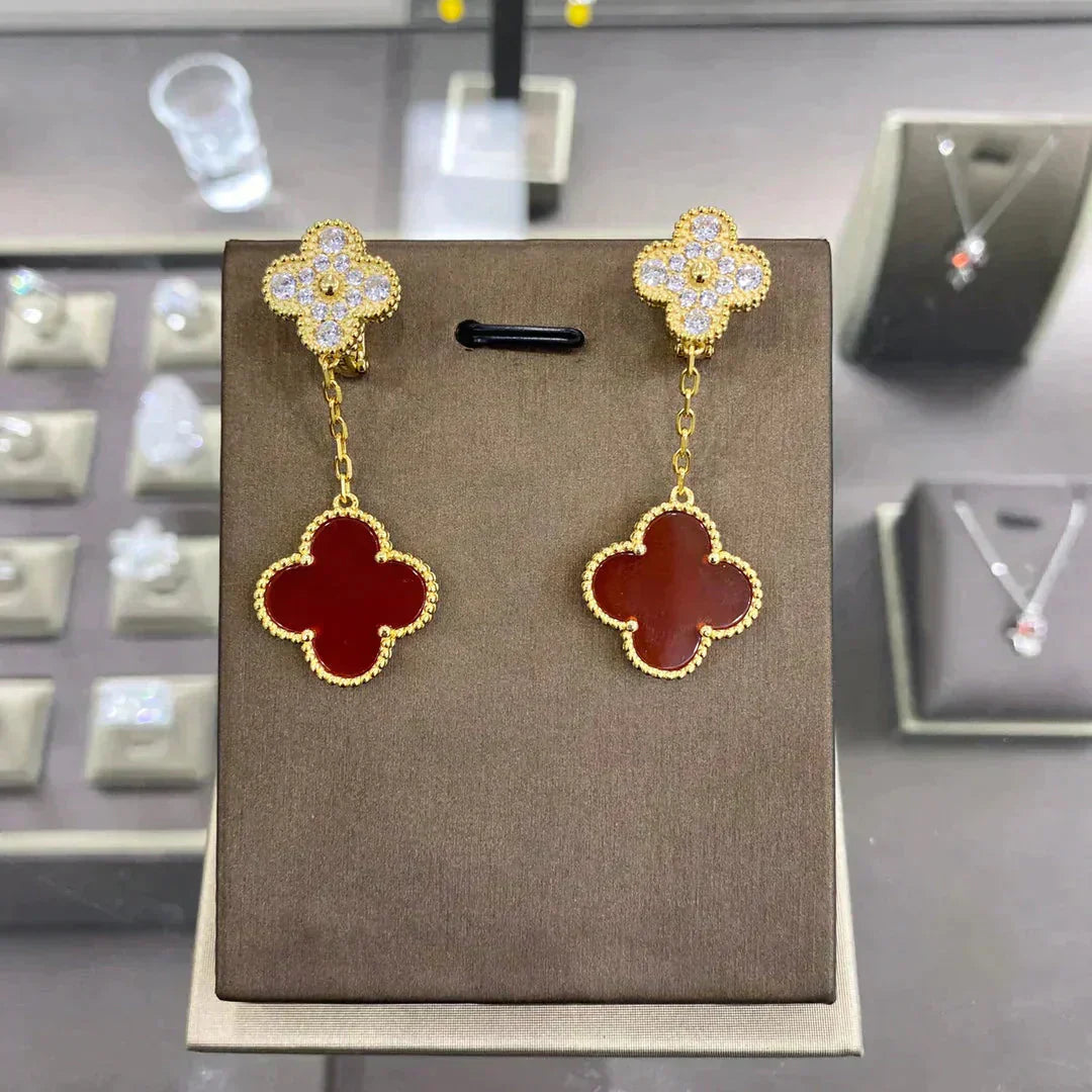 ¡®Star¡¯CLOVER  2 MOTIFS  DIAMOND  EARRINGS (MULTIPLE CHOICESç´