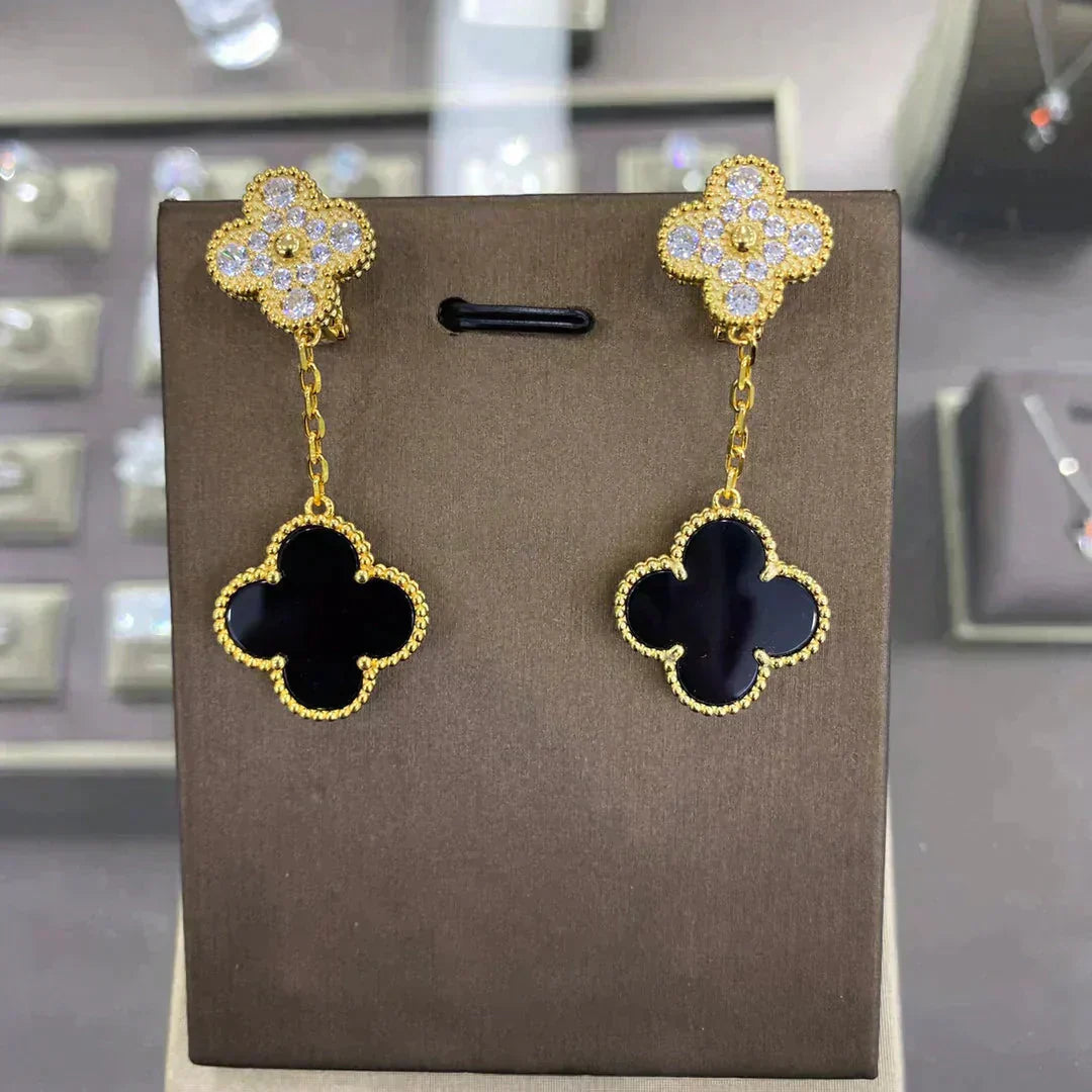 ¡®Star¡¯CLOVER  2 MOTIFS  DIAMOND  EARRINGS (MULTIPLE CHOICESç´