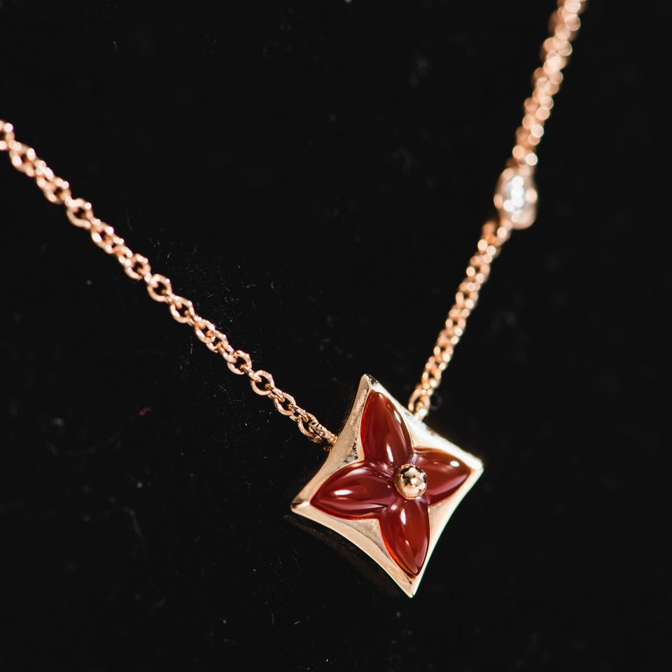 ¡®Star¡¯STAR NECKLACE PINK GOLD 1 DIAMOND