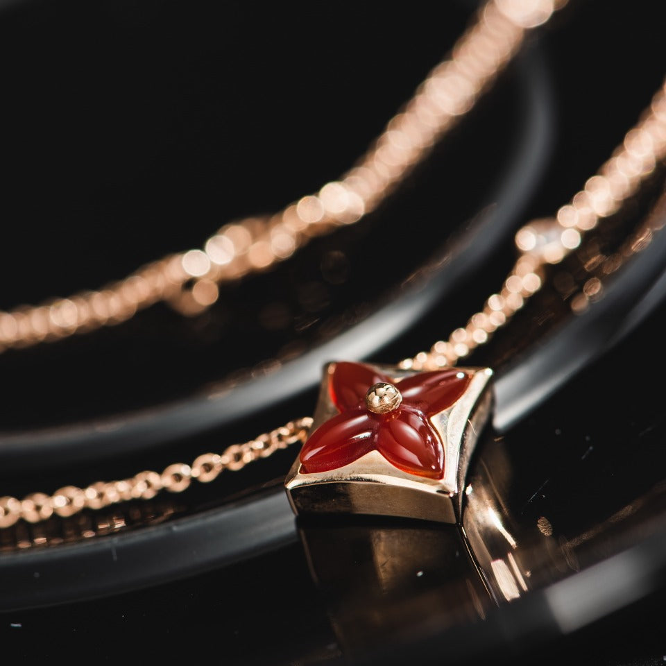¡®Star¡¯STAR NECKLACE PINK GOLD 1 DIAMOND