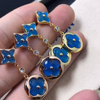 ¡®Star¡¯STAR AND SUN AGATE DIAMOND EARRINGS