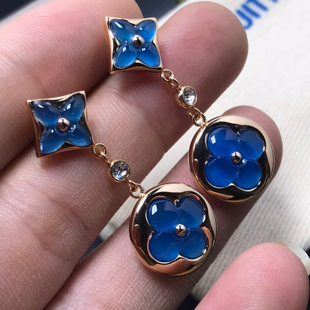 ¡®Star¡¯STAR AND SUN AGATE DIAMOND EARRINGS
