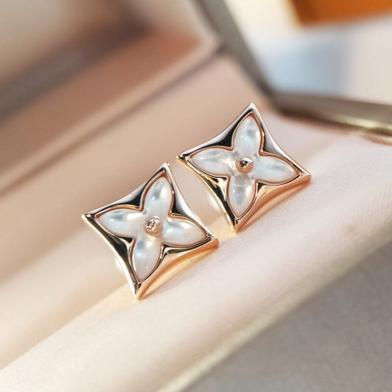 ¡®Star¡¯STAR MOP PINK GOLD EARRINGS