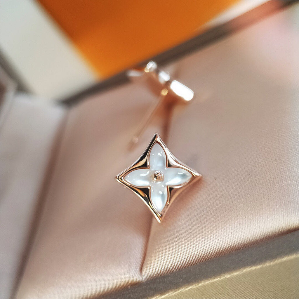 ¡®Star¡¯STAR MOP PINK GOLD EARRINGS