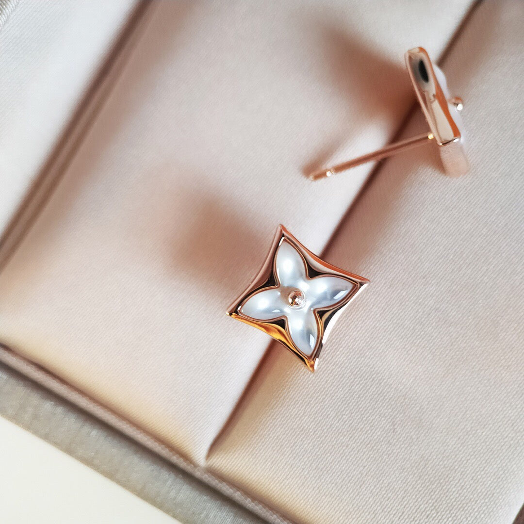¡®Star¡¯STAR MOP PINK GOLD EARRINGS