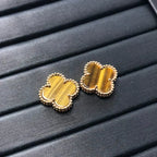 ¡®Star¡¯CLOVER MEDIUM 1 MOTIFS TIGER EYE EARRINGS