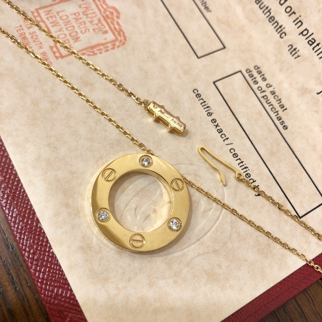 ¡®Star¡¯LOVE NECKLACE 16MM 3 DIAMONDS