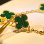 [Star]New  CLOVER 5 MOTIF MALACHITE BRACELET COLLECTION
