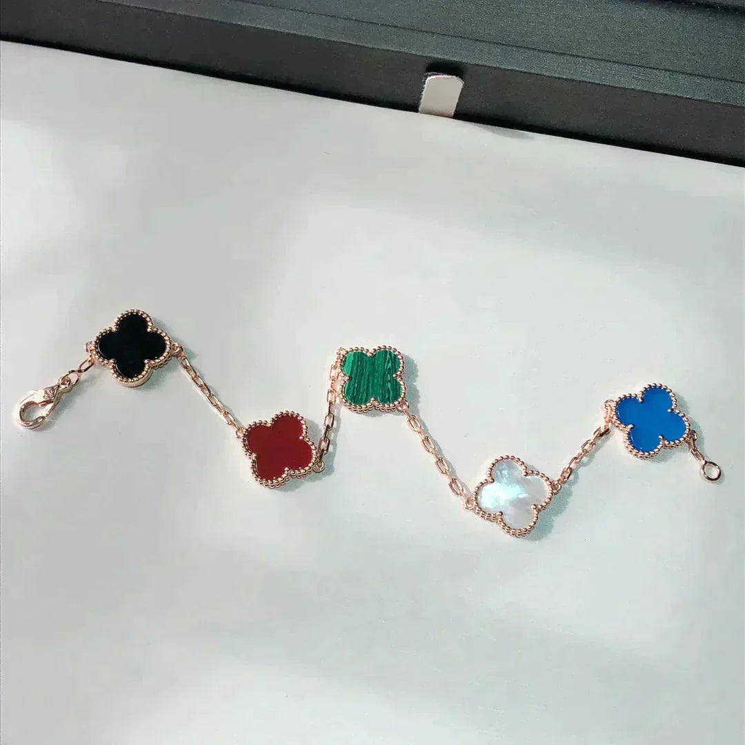 [Star]New CLOVER 5 MOTIFS MULTICOLOR BRACELET