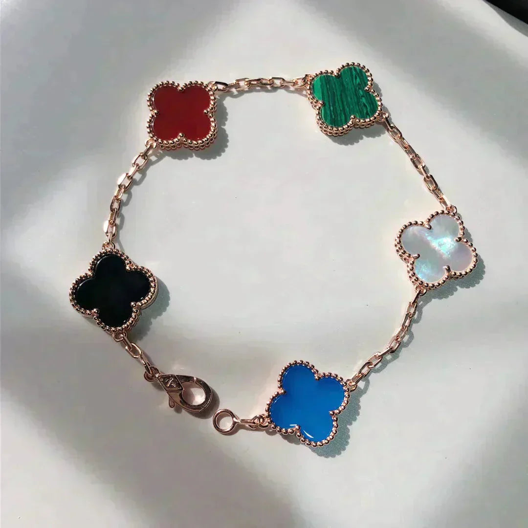 [Star]New CLOVER 5 MOTIFS MULTICOLOR BRACELET