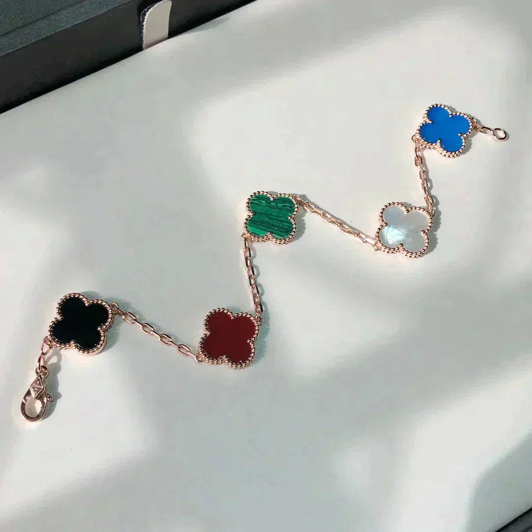 [Star]New CLOVER 5 MOTIFS MULTICOLOR BRACELET