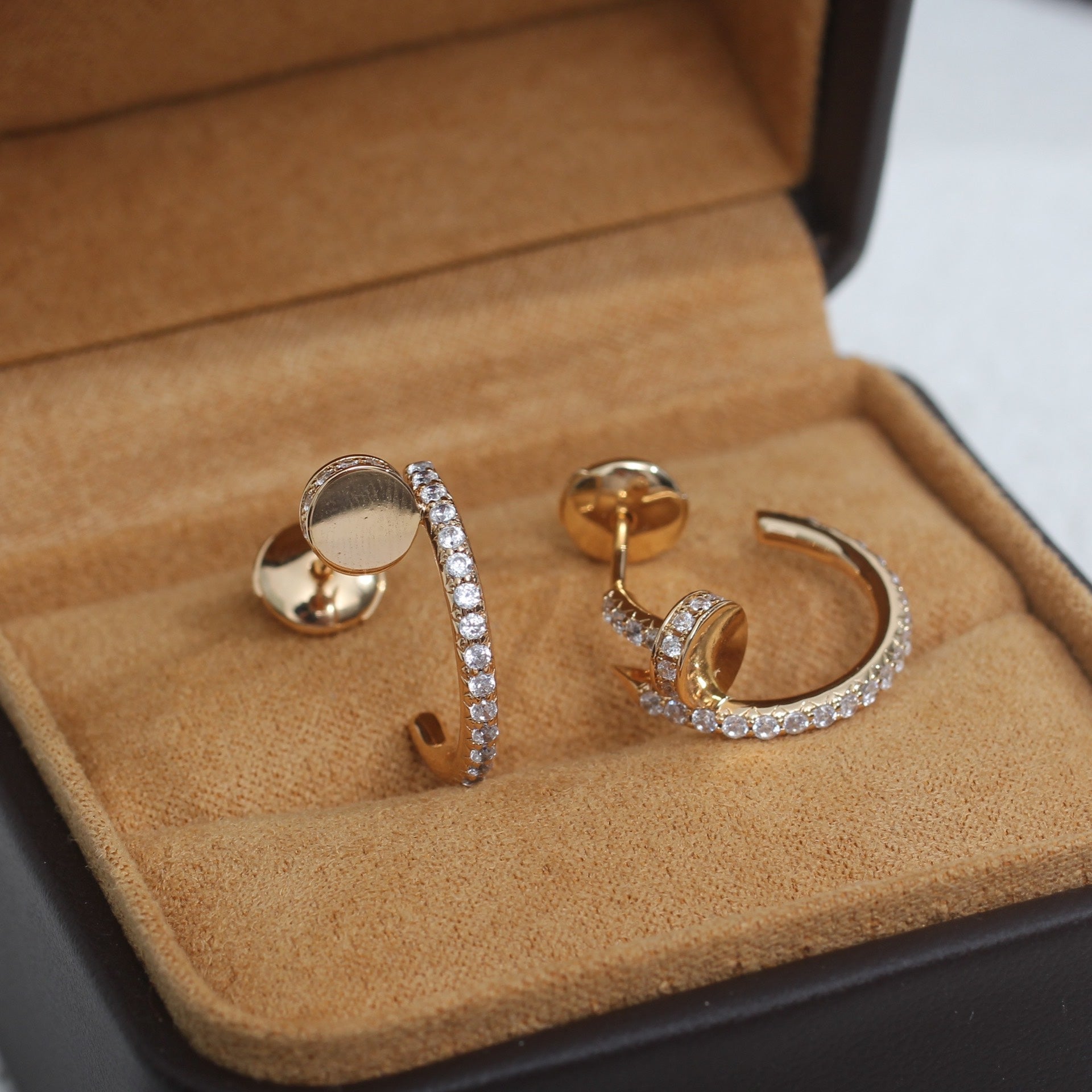 ¡®Star¡¯JUSTE EARRINGS 12.75MM PINK GOLD DIAMOND