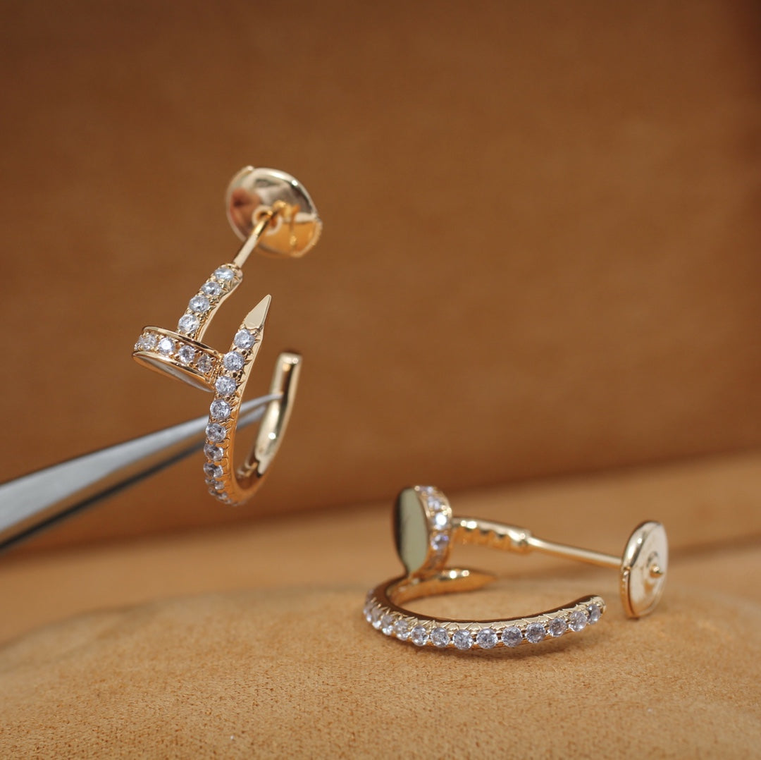 ¡®Star¡¯JUSTE EARRINGS 12.75MM PINK GOLD DIAMOND
