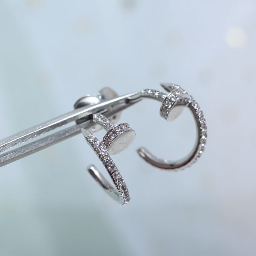 ¡®Star¡¯JUSTE EARRINGS 12.75MM SILVER DIAMOND