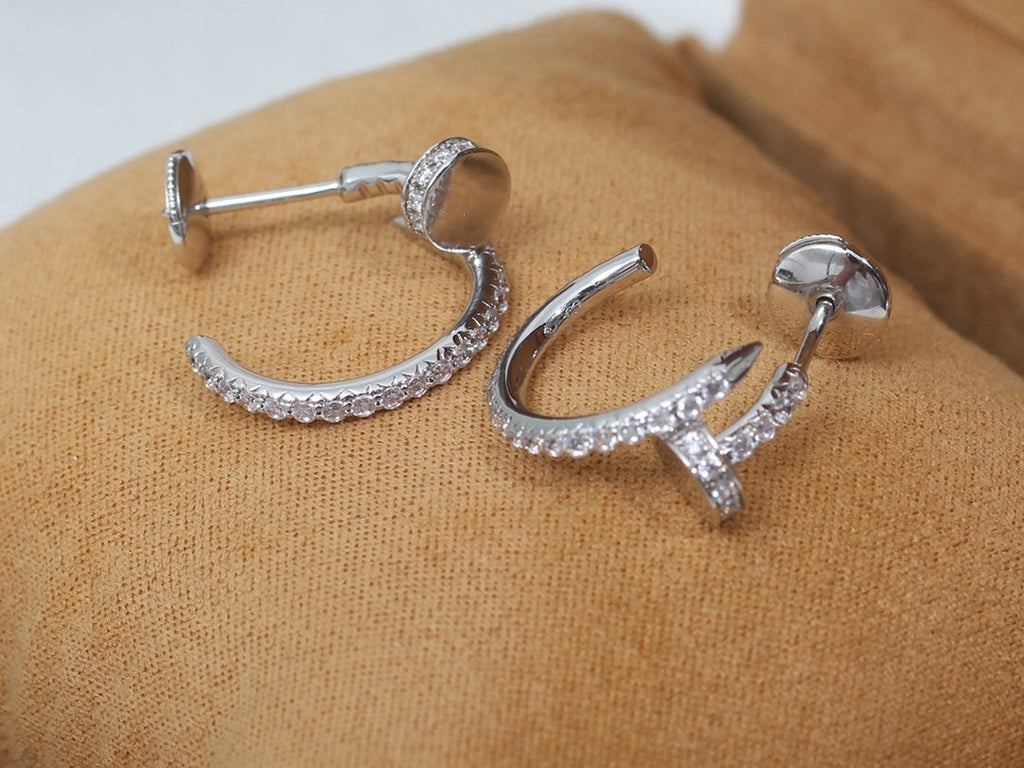 ¡®Star¡¯JUSTE EARRINGS 12.75MM SILVER DIAMOND