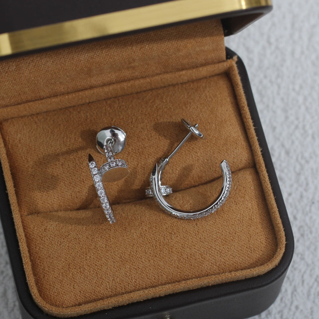 ¡®Star¡¯JUSTE EARRINGS 12.75MM SILVER DIAMOND