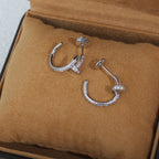 ¡®Star¡¯JUSTE EARRINGS 12.75MM SILVER DIAMOND