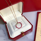 ¡®Star¡¯JUSTE NECKLACE GOLD RED DIAMONDS