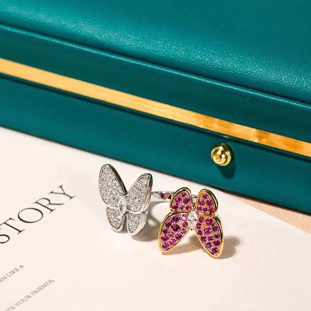 ¡®Star¡¯TWIN BUTTERFLY DIAMOND RING