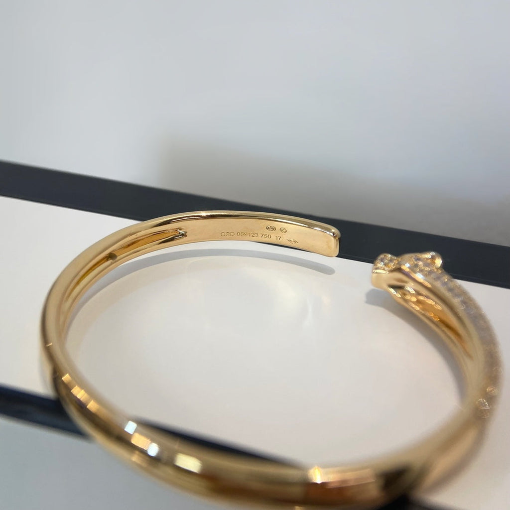 ¡®Star¡¯PANTHERE GOLD DIAMOND OPEN BRACELET