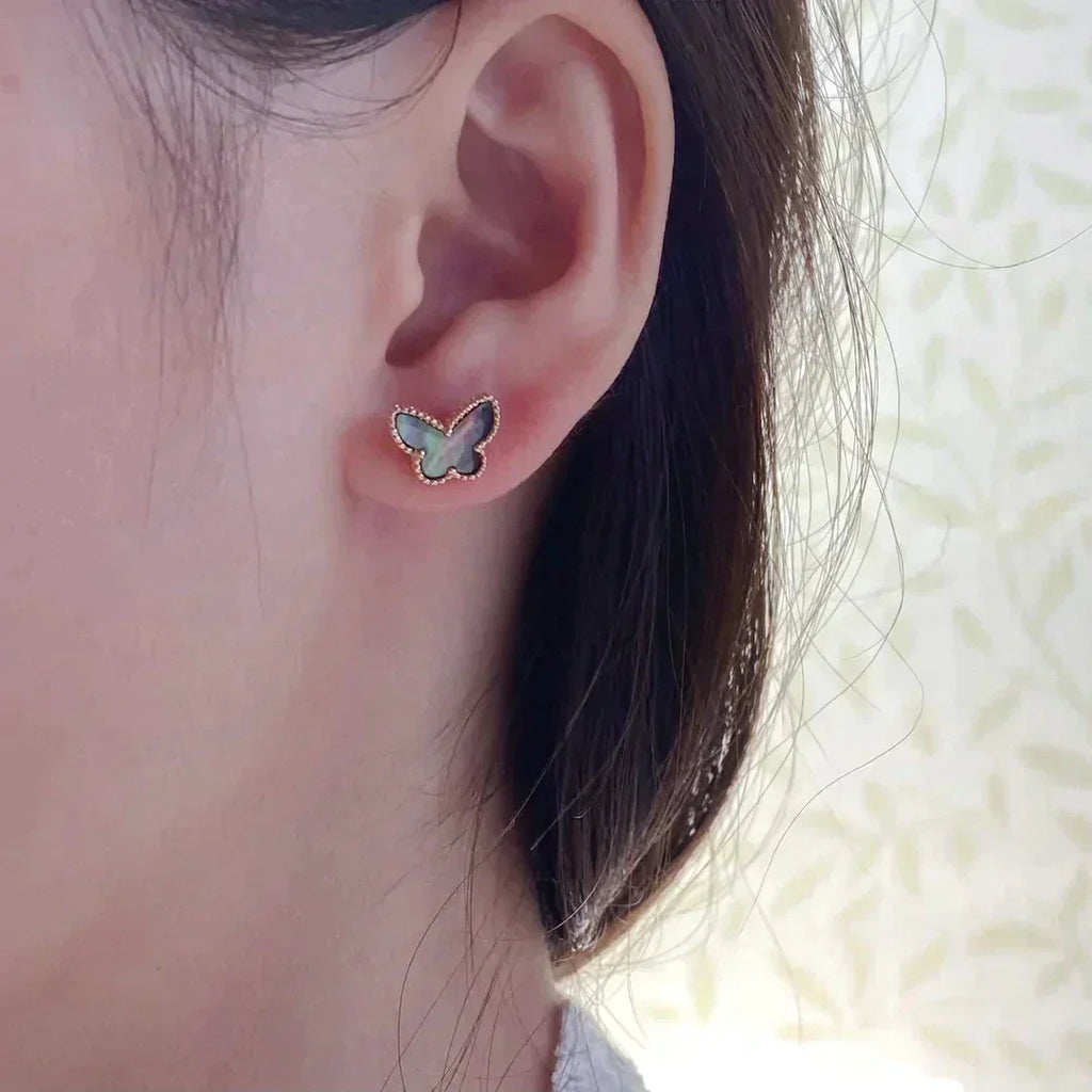 ¡®Star¡¯BUTTERFLY DARK MOP  EARRINGS