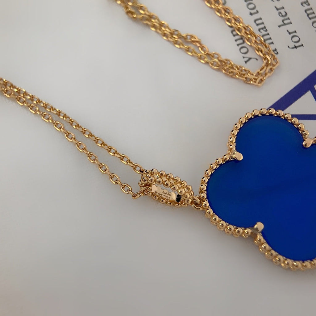 ¡®Star¡¯CLOVER 25MM NECKLACE TURQUOISE ROSE GOLD