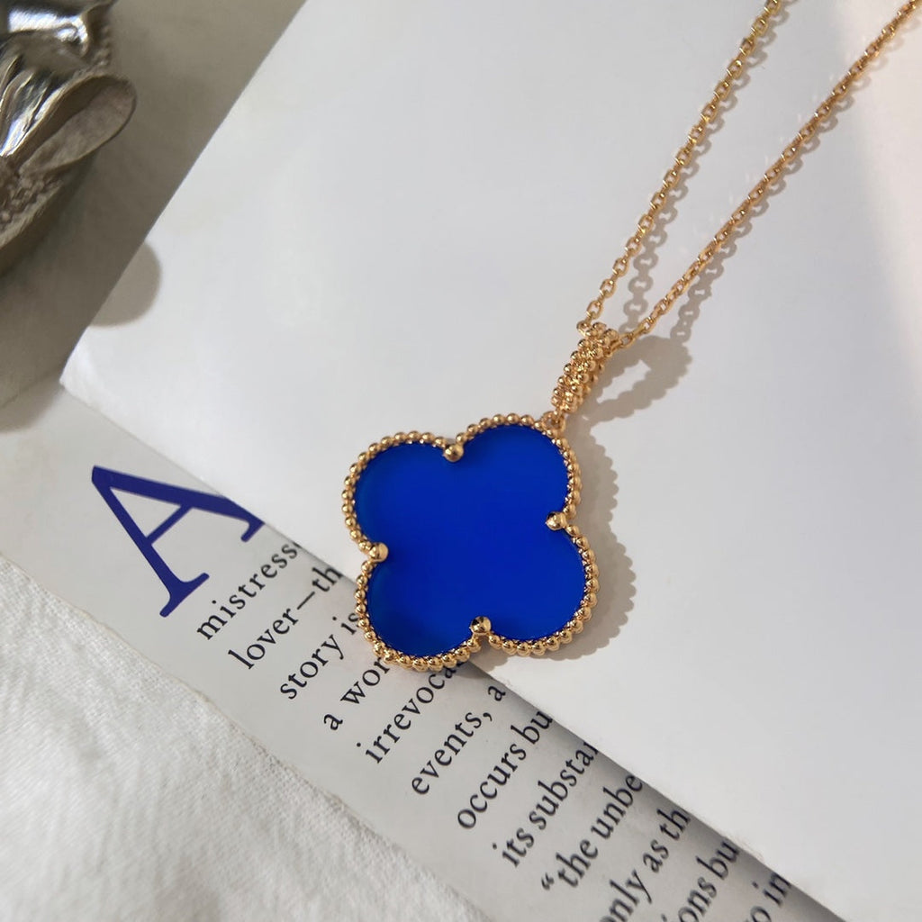 ¡®Star¡¯CLOVER 25MM NECKLACE TURQUOISE ROSE GOLD